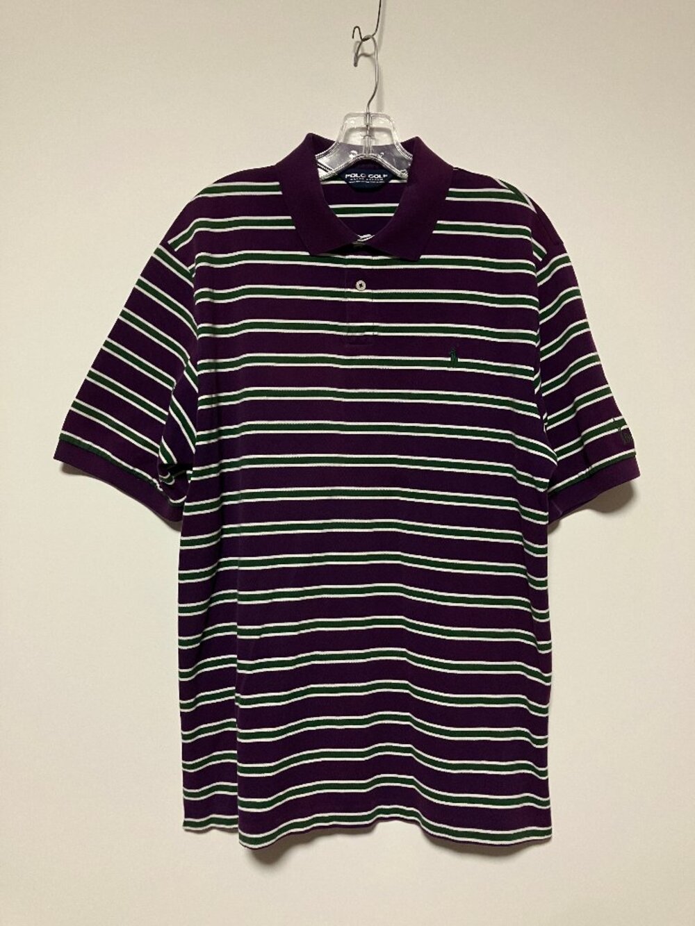 Polo Golf Ralph Lauren Burnt Pine Golf Club Striped Pima Cotton Polo Shirt Large